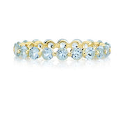 SLOANE STREET Sky Blue Topaz Stackable Eternity Band